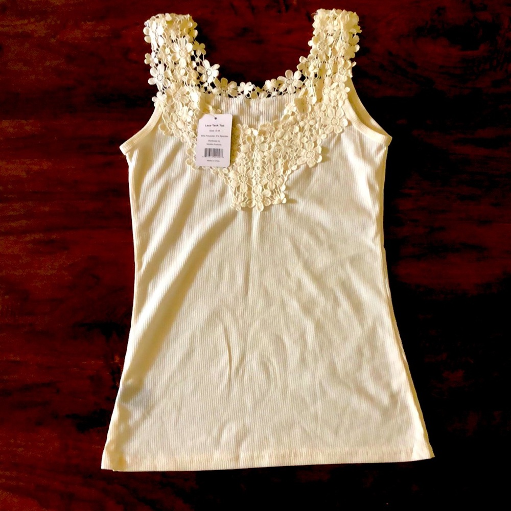Cream Tank Top | Size: S-M